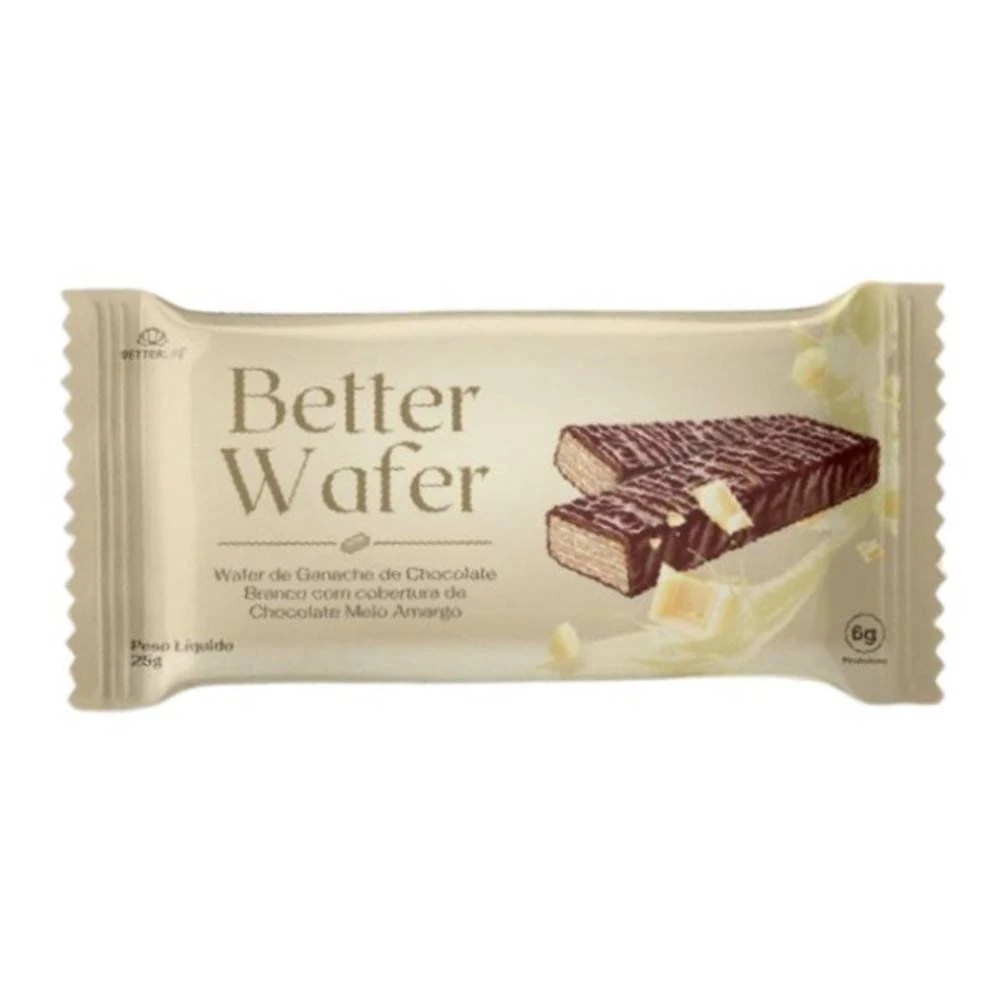 Biscoito Wafer Better Life Chocolate Branco 6g