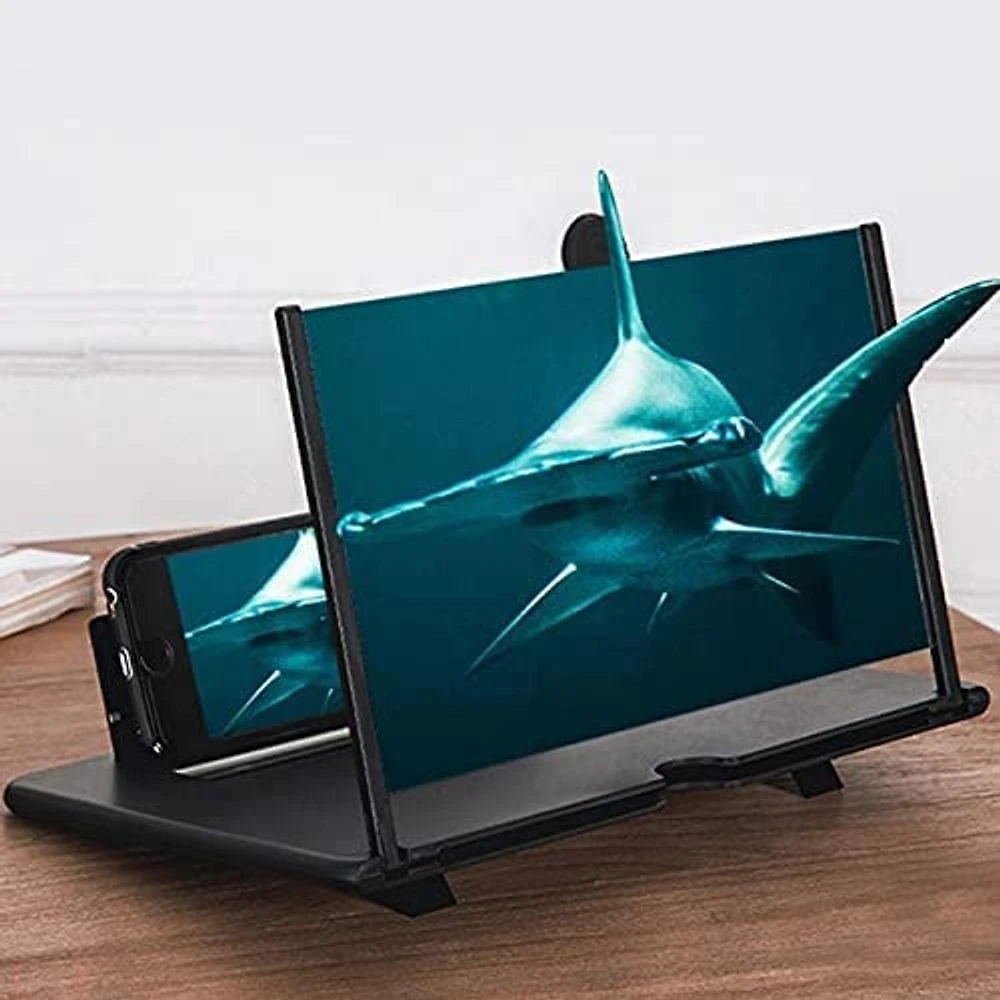 Miniatura Ampliador De Tela Para Celular, Amplificador De Tela 3d Portátil Dobrável Preta