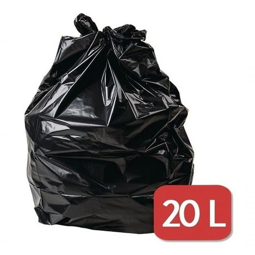 Saco para Lixo Saco de Lixo 20L Litros Resistente em Polietileno de Baixa Densidade Preto Higipack