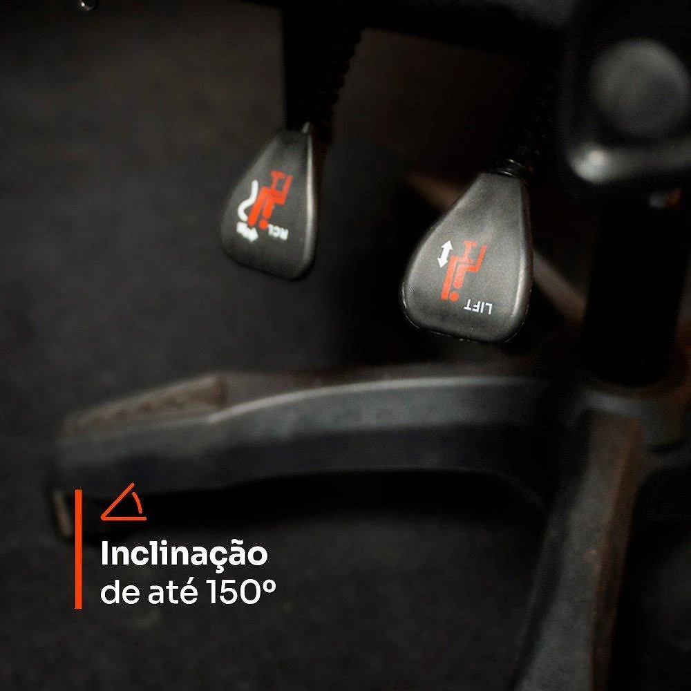 Miniatura Cadeira Gamer Husky Storm 100, Até 120kg, Almofadas, Reclinável 135º, Tecido, Preta - HCG100PTT