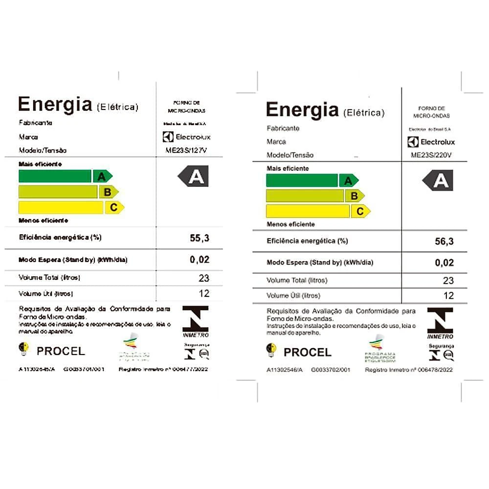 Micro-ondas Electrolux Efficient 23 Litros de Capacidade Prata - ME23S 110