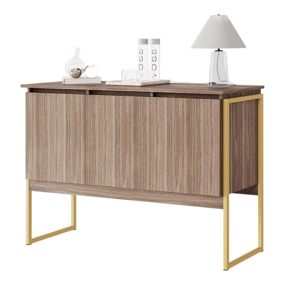 Buffet Casa de Verona Industrial 3 Portas MDP 120CM Dourado Casah