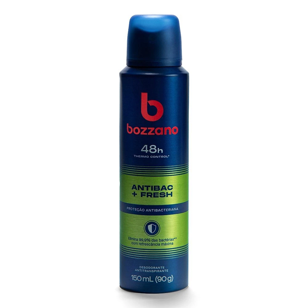 Desodorante Antitranspirante Aerossol Masculino Bozzano Antibac E Fresh 150ml