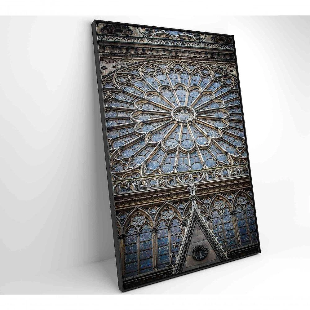 Quadro Catedral De Notre Dame 60x90 Cm Tecido Canvas