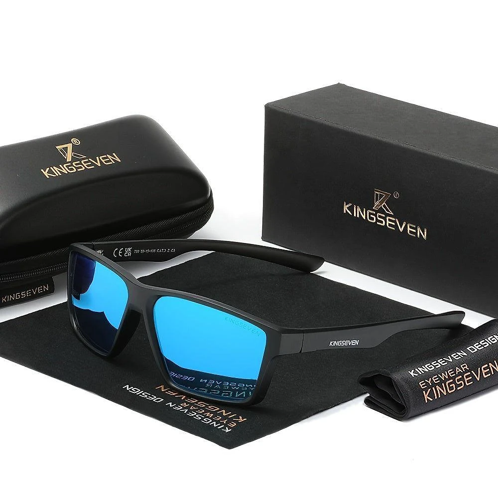 Óculos Leves, Confortáveis, Duráveis, Adequados Kingseven 799 Preto Azul