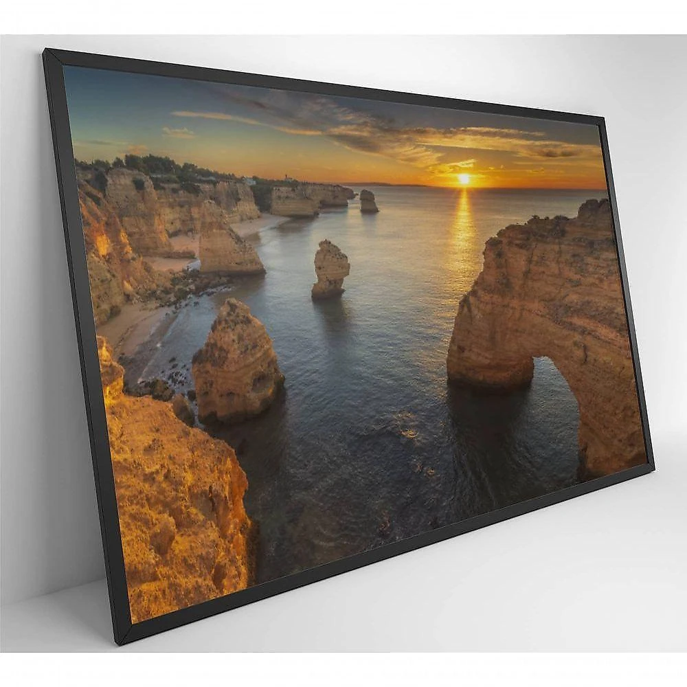 Quadro Rochas No Mar 90x60 Cm Tecido Canvas