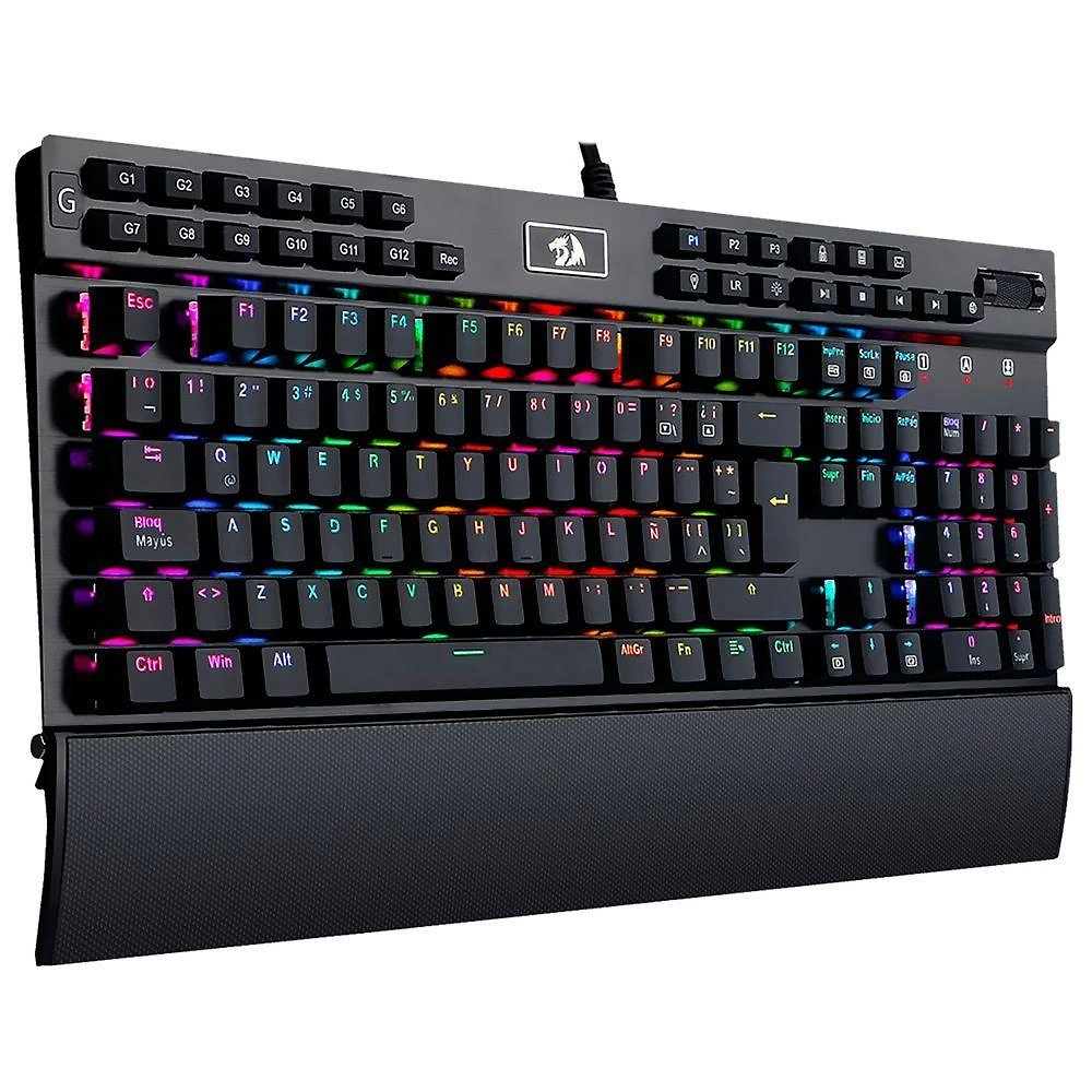 Teclado Gamer Mecânico Redragon K550RGB-1 Yama RGB Espanhol Preto