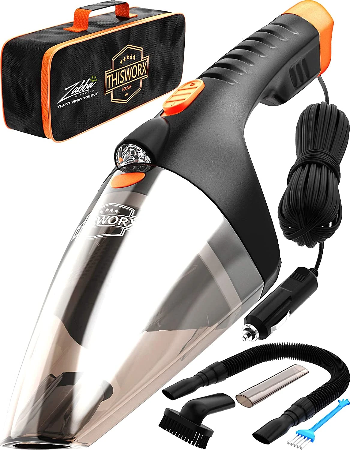 ThisWork Aspirador de Pó AutomotivoPortátil com FioLuz LED 110W12V