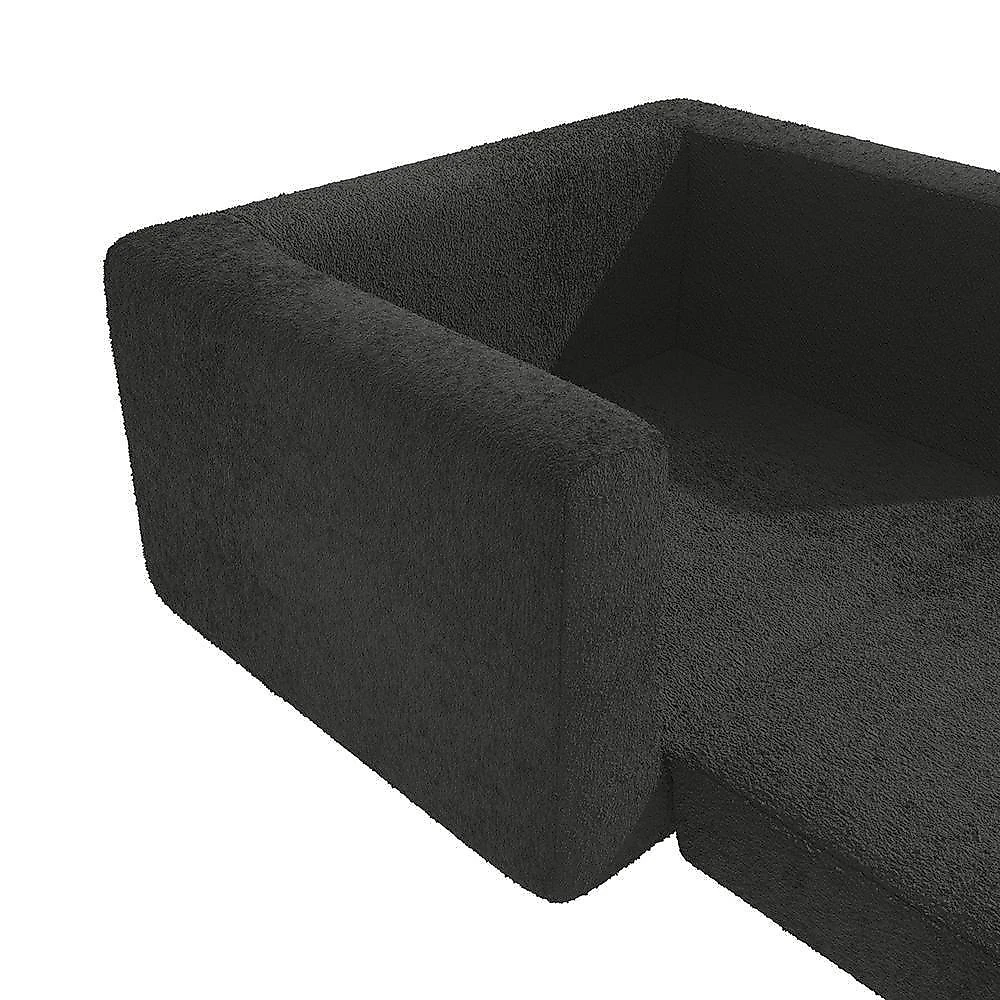 Mini Poltrona Pet Dobrável Kappesberg POL033-A061 para Porte Médio Bouclé Chumbo 1 Unidade