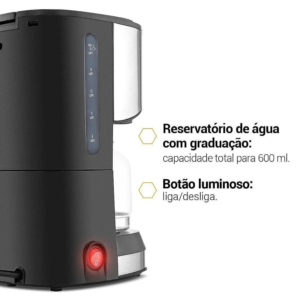 Cafeteira Philco 15 Cafezinhos 550W 600ml PCFE01 220V