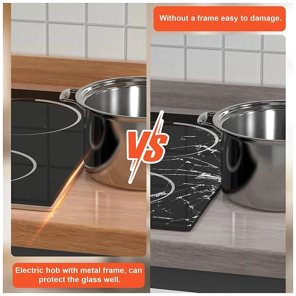 Cooktop elétrico vitrocerâmico 30cm 2 zonas Jessier 3000W moldura metálica touch timer trava segurança 220V