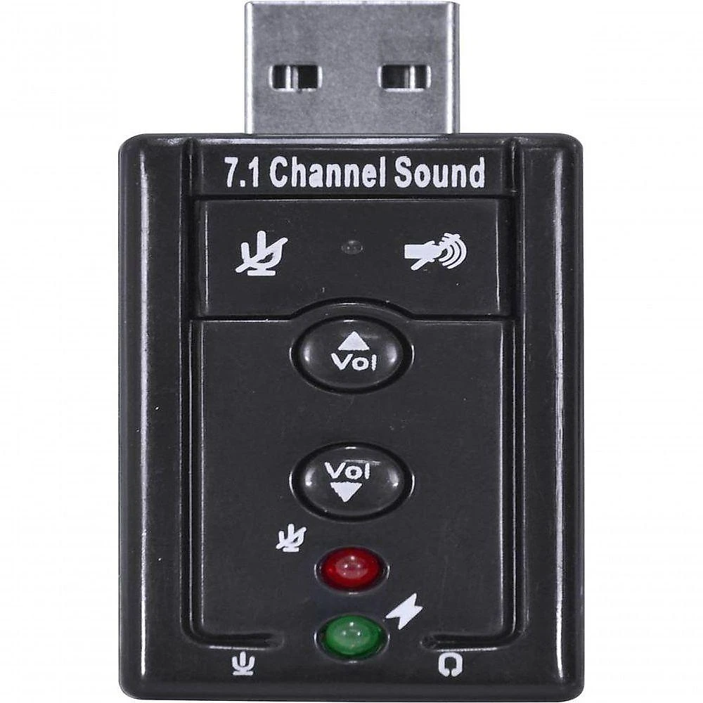 Adaptador Placa De Som Usb 7.1 Canais Virtual Ausb71