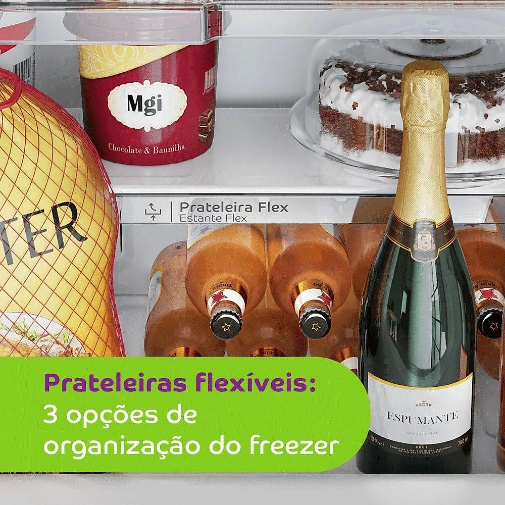 Geladeira Consul Frost Free Duplex, CRM56FB 451 Litros e Fogão 4 Bocas Consul CFO4NAB, Branco 220 Volts