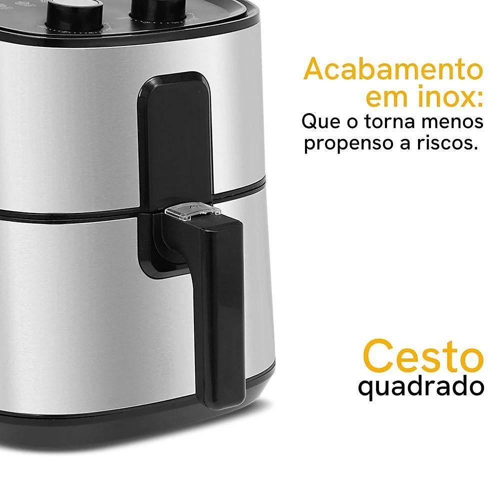 Air Fryer Kitchen Art 4,3L Cesto Quadrado 1500W KFR01 220V