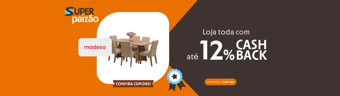 Loja Madesa com até 12% de cashback