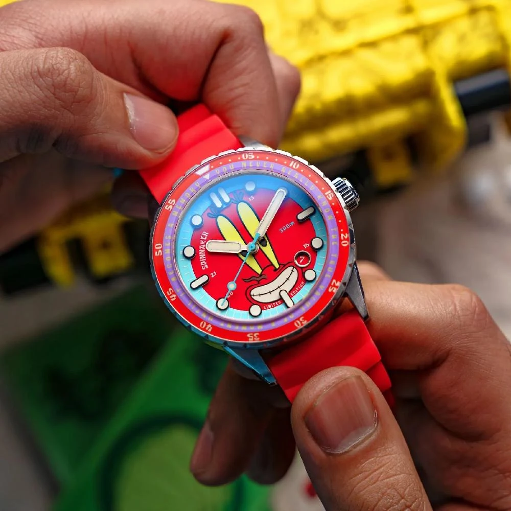 Miniatura Relógio Spinnaker Hass Automatic Mr. Krabs Red 25th Limited Edition SP-5138-44