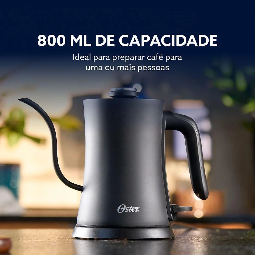 Chaleira Elétrica Oster Gooseneck 1500W 0,8L Preto 220V