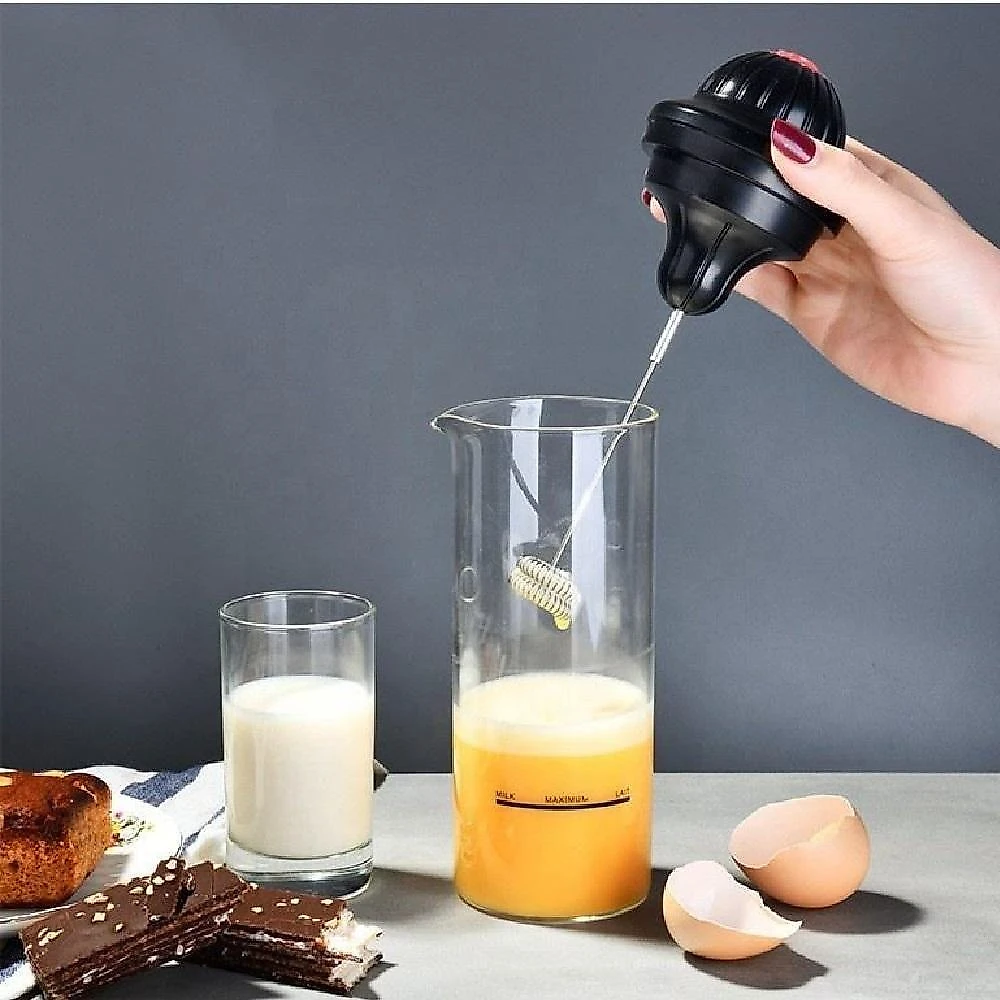 Mini Mixer Elétrico com Copo Mixer Eletrico de Mao Espumador Vidro Borossilicato Portátil Inox Yeet