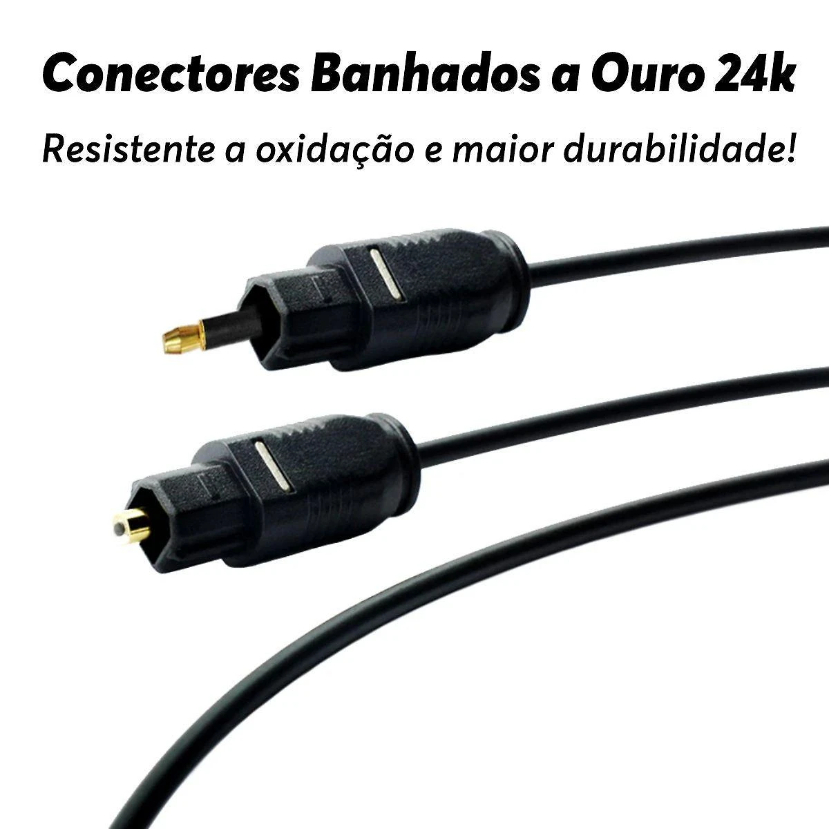 Miniatura Cabo Óptico Áudio Digital Mini Toslink 3,5Mm Spdif 10 Metros