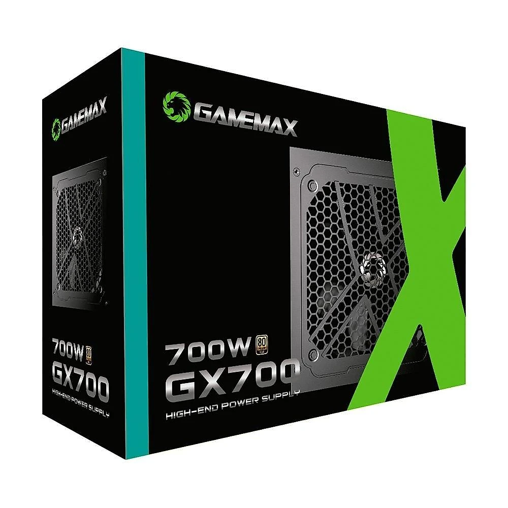 Fonte Gamemax GX700, 700W, 80 Plus Gold, PFC Ativo, Com Cabo, Preto - GX700WBKPSS7710BR