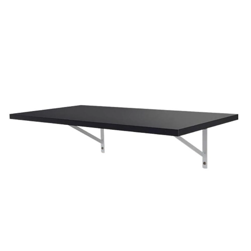 Prateleira 90 X 25cm com Mão Francesa MDP Fixação Parafuso Sala Preto Mercado das Prateleiras
