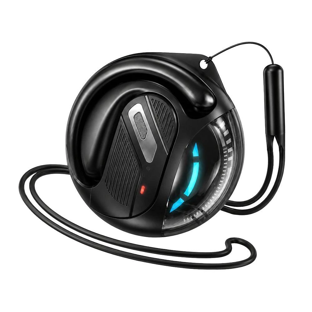 Fone de Ouvido Bluetooth MDM Pingente Open Ear Esportivo com TWS e Microfone Preto