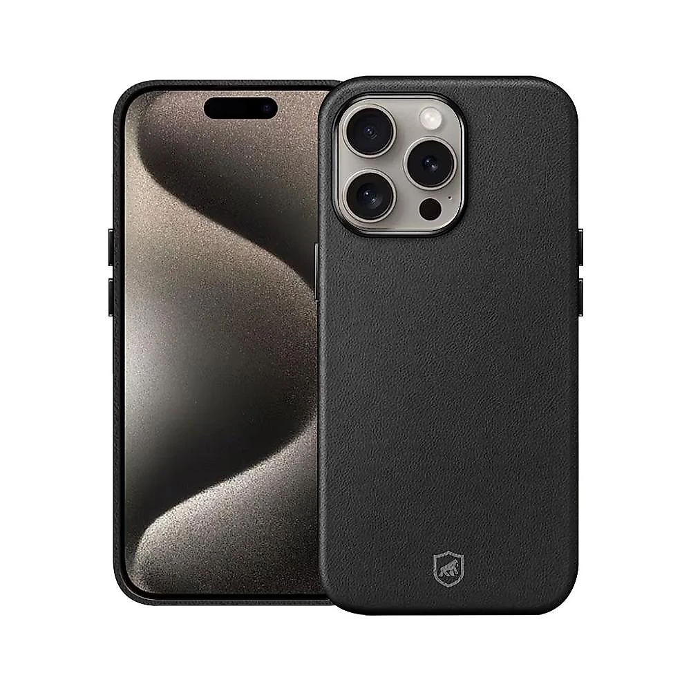 Kit Capa Couro Dual Magsafe e Pelicula Defender Pro Privacidade para iPhone 15 Pro - Gshield