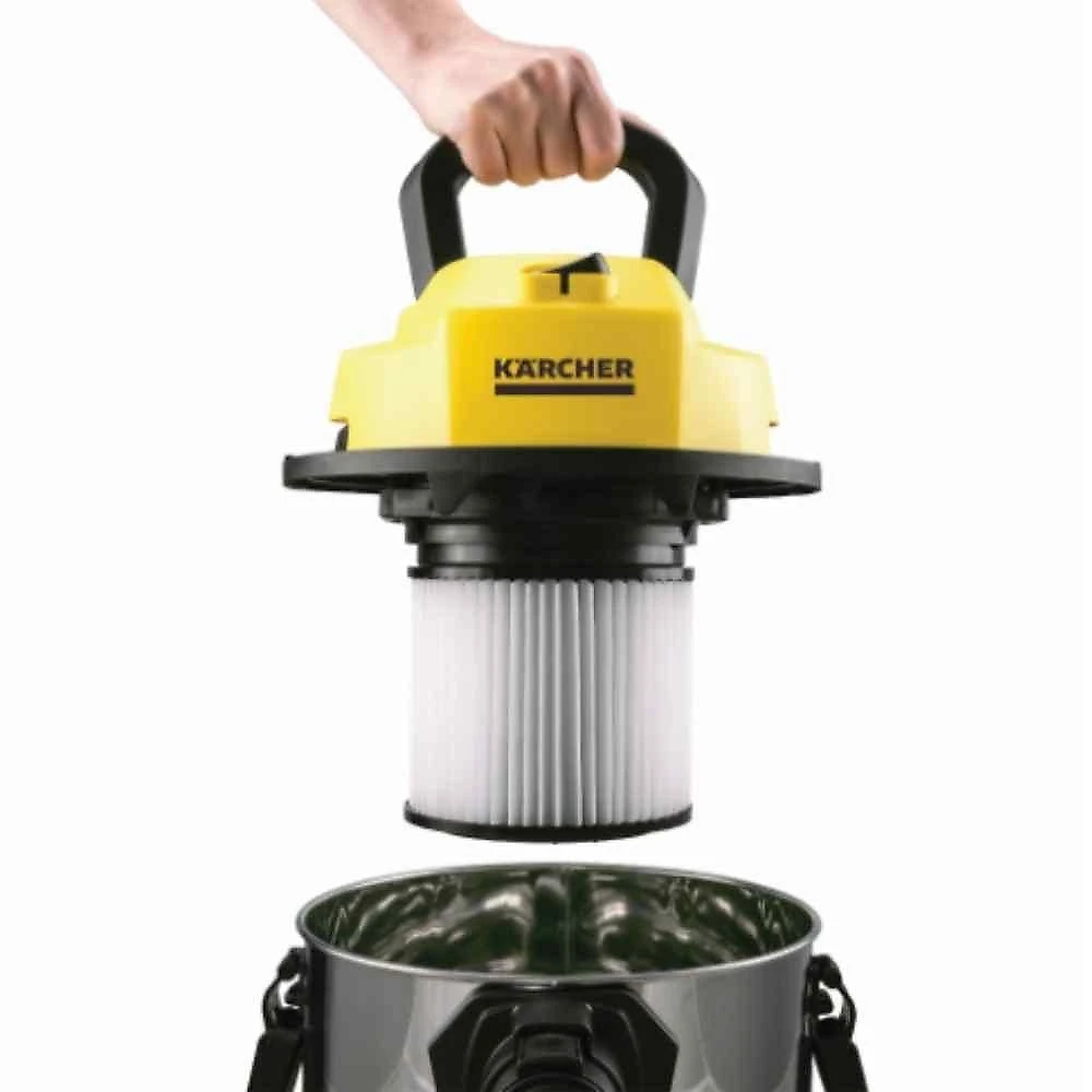 Aspirador de Pó e Água Kärcher WDL 1s 1700W 12L - 3 em 1 com Função Soprador e Filtro HEPA - 220V