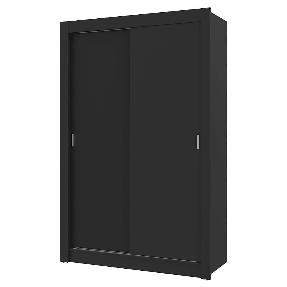 Guarda-roupa Solteiro 2 Portas De Correr Preto Milano Madesa Preto