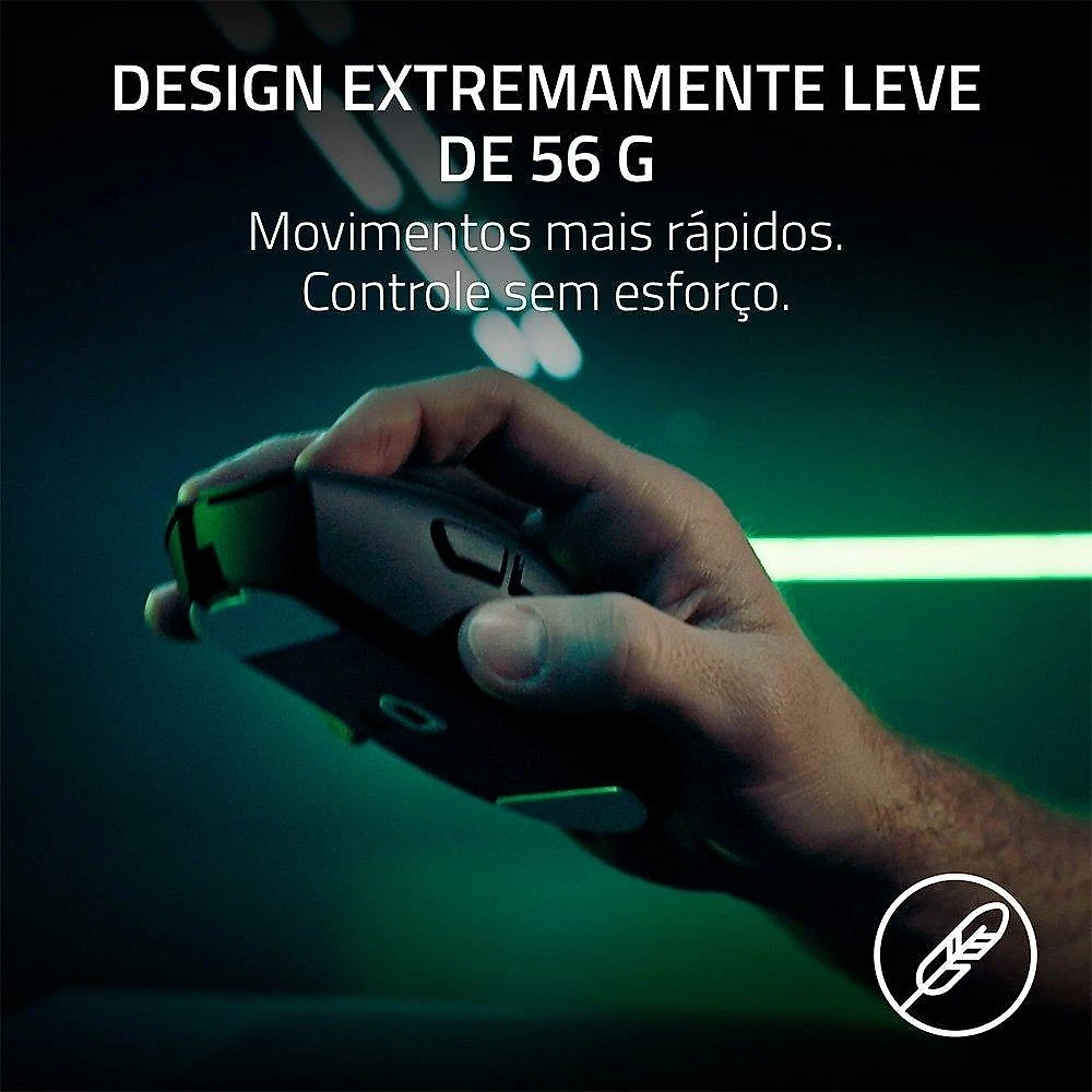 Mouse Gamer Sem Fio Razer DeathAdder V4 Pro, 35000 DPI, Ultra-Leve, Sensor Óptico Focus Pro, Preto - RZ01-05330100