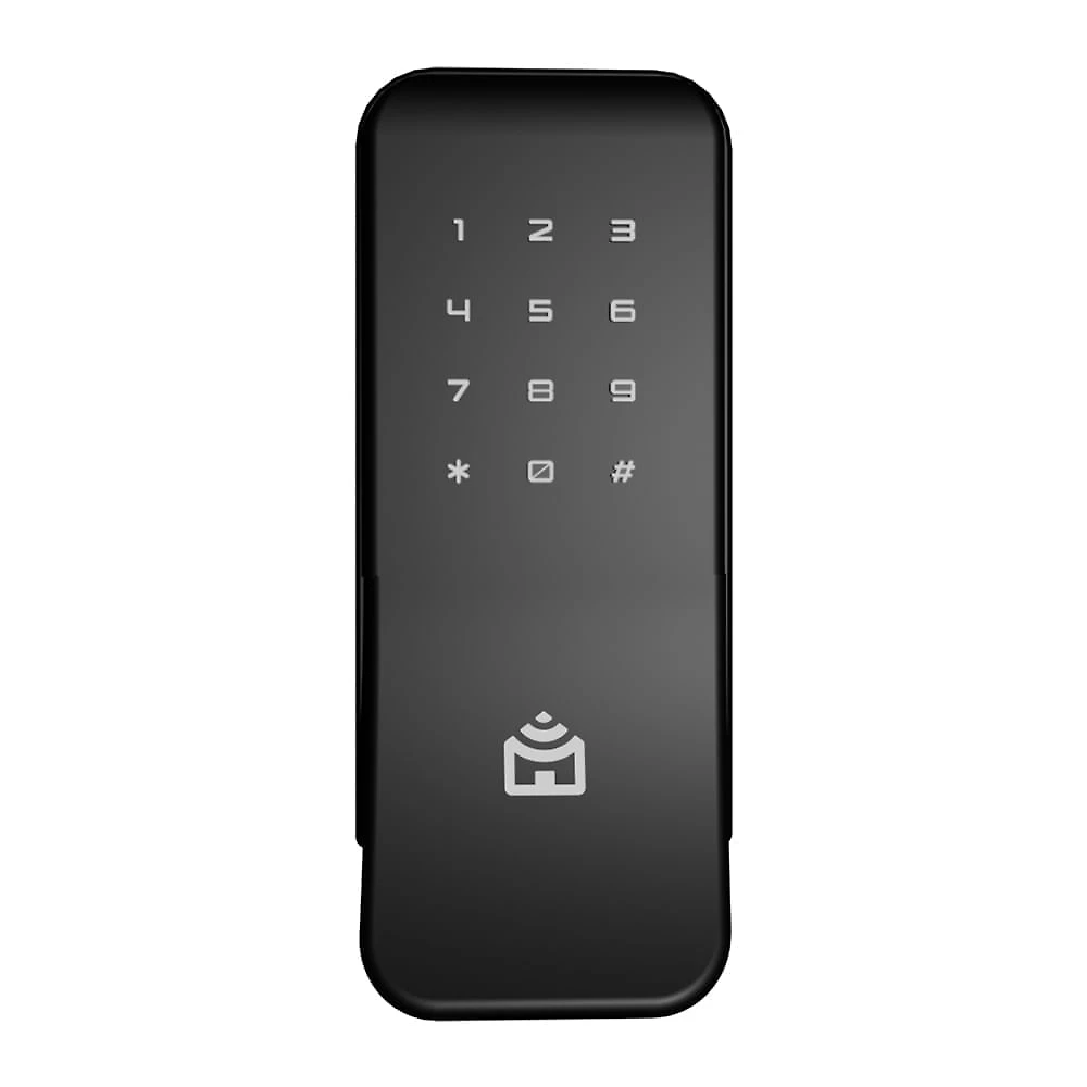 Miniatura Smart Fechadura Wi-Fi de Sobrepor Positivo Casa Inteligente - Abertura por Biometria, Senha, Tag e App - Preto