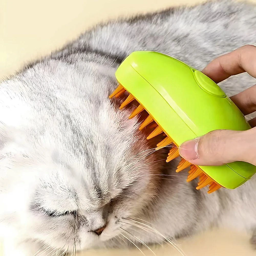 Escova Autolimpante 3 em 1 Utimix a Vapor com Spray para Pets