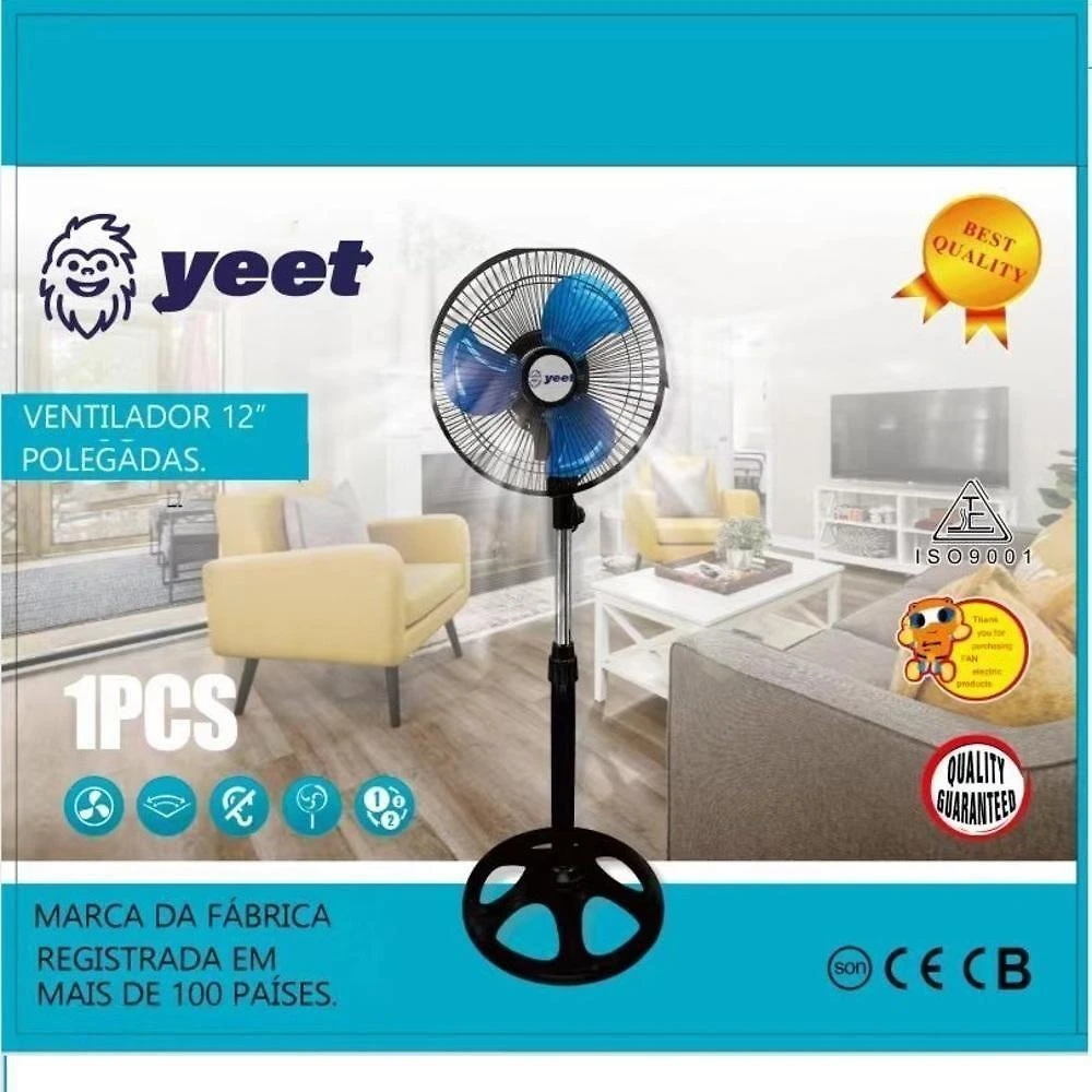 Ventilador Coluna 220V De Chao Potente Profissional 3 Velocidades 45w Coluna Pedestal Giratorio 3 Velocidades Turbo Sile