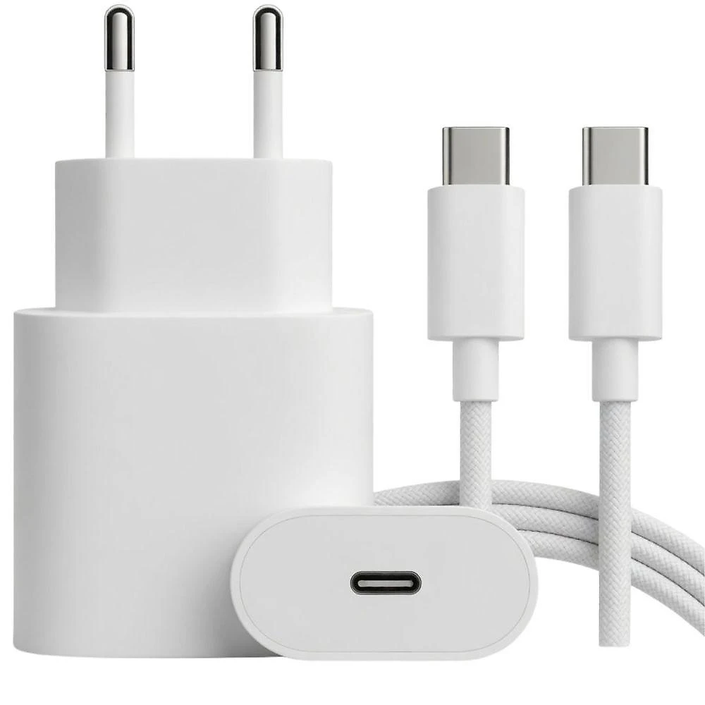 Carregador de Parede Usb C MDM com Power Delivery Branco com 2 Cabos para Smartphones