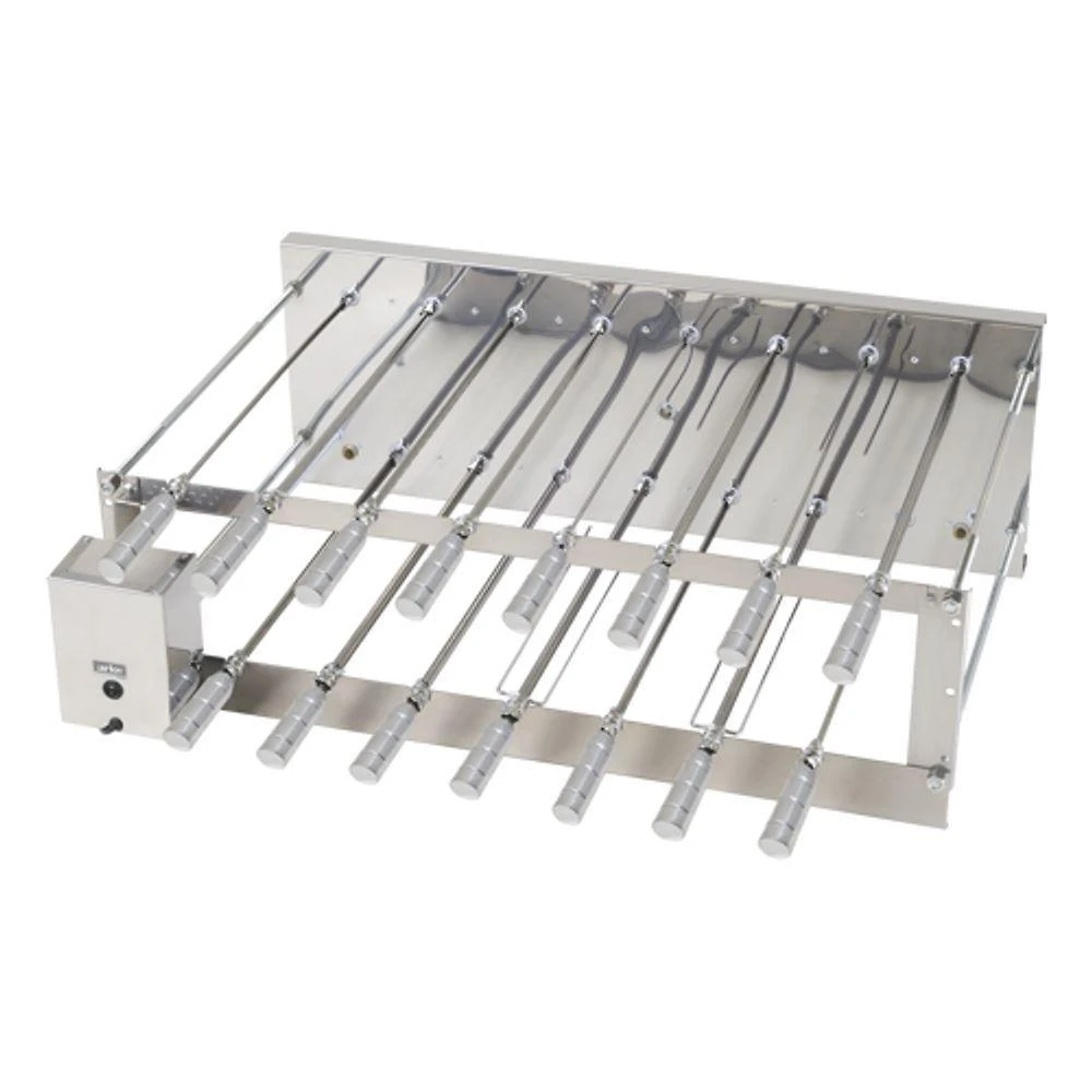 Churrasqueira Giratória Rotativa Aço Inox Crid 15 Espetos Bivolt
