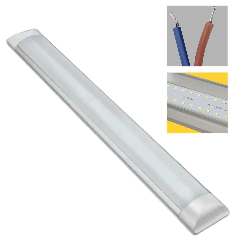 Luminária Linear Slim 36W para Sobrepor com Design Discreto Branco Decorshop 100CM