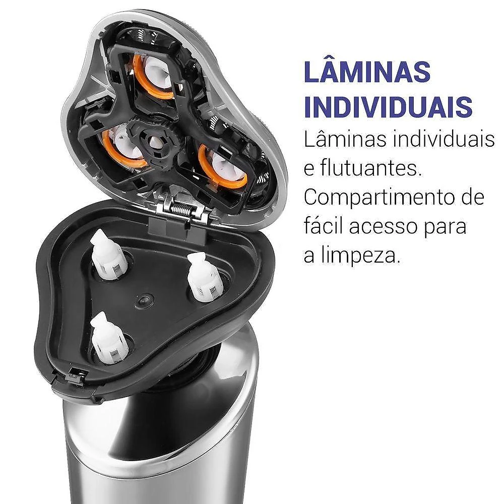Aparador De Pelos E Barbeador Philco 3 Em 1 Display Led PBA10 Bivolt
