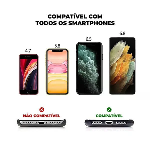 Cordão Phone Strap Flex - Preto - Gshield