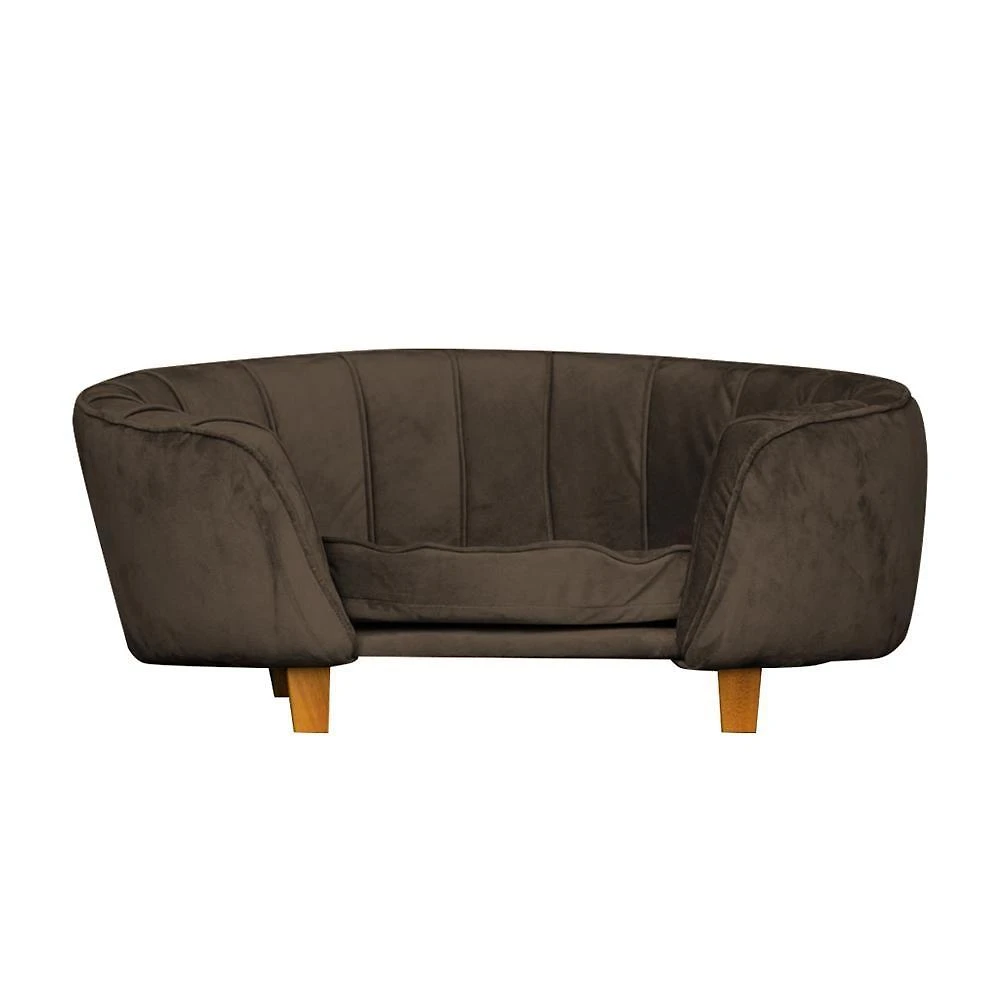 Poltrona Cama Caminha Pet Laddi Veludo Marrom Dvinn Marrom