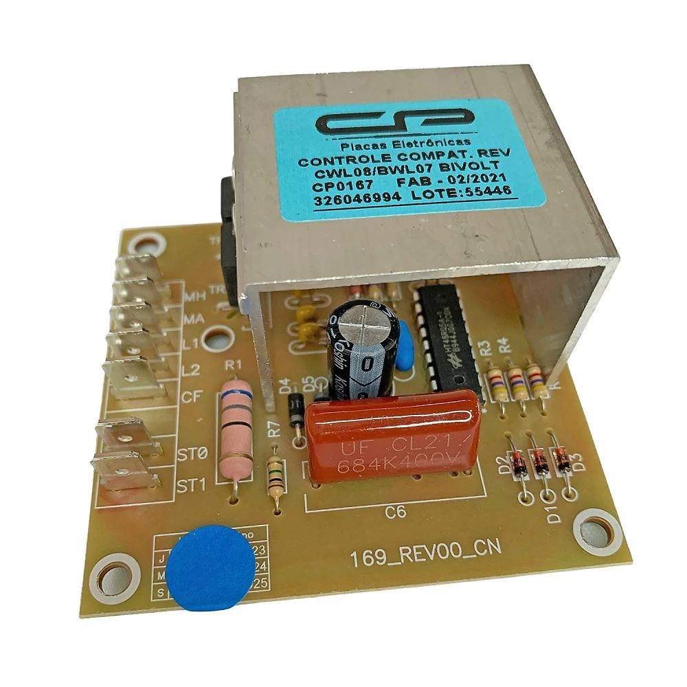 Placa Cp 0167 Controle Reversao Brastemp Motor Bivolt 326046994/ 326046995/ W10670148