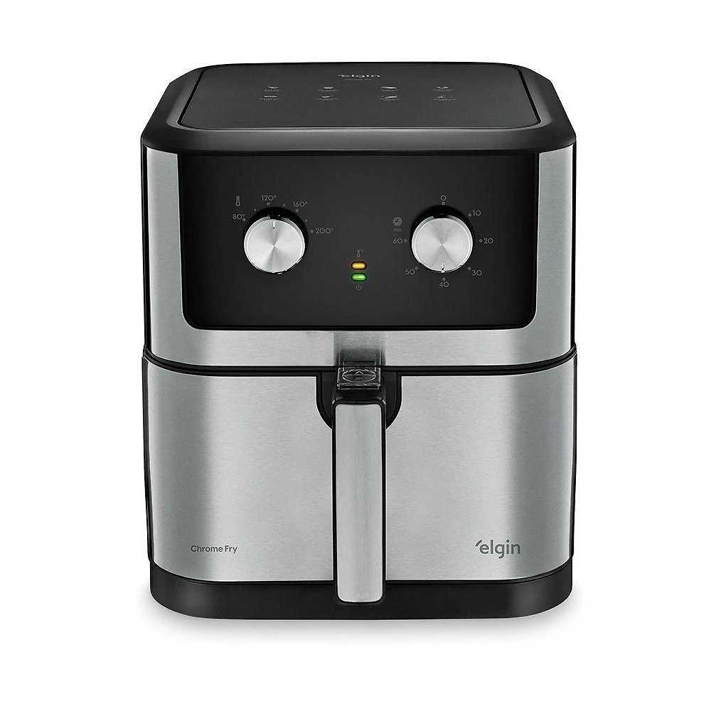 Fritadeira Air Fryer Elgin Chrome Fry 1900W 8L Inox 110V