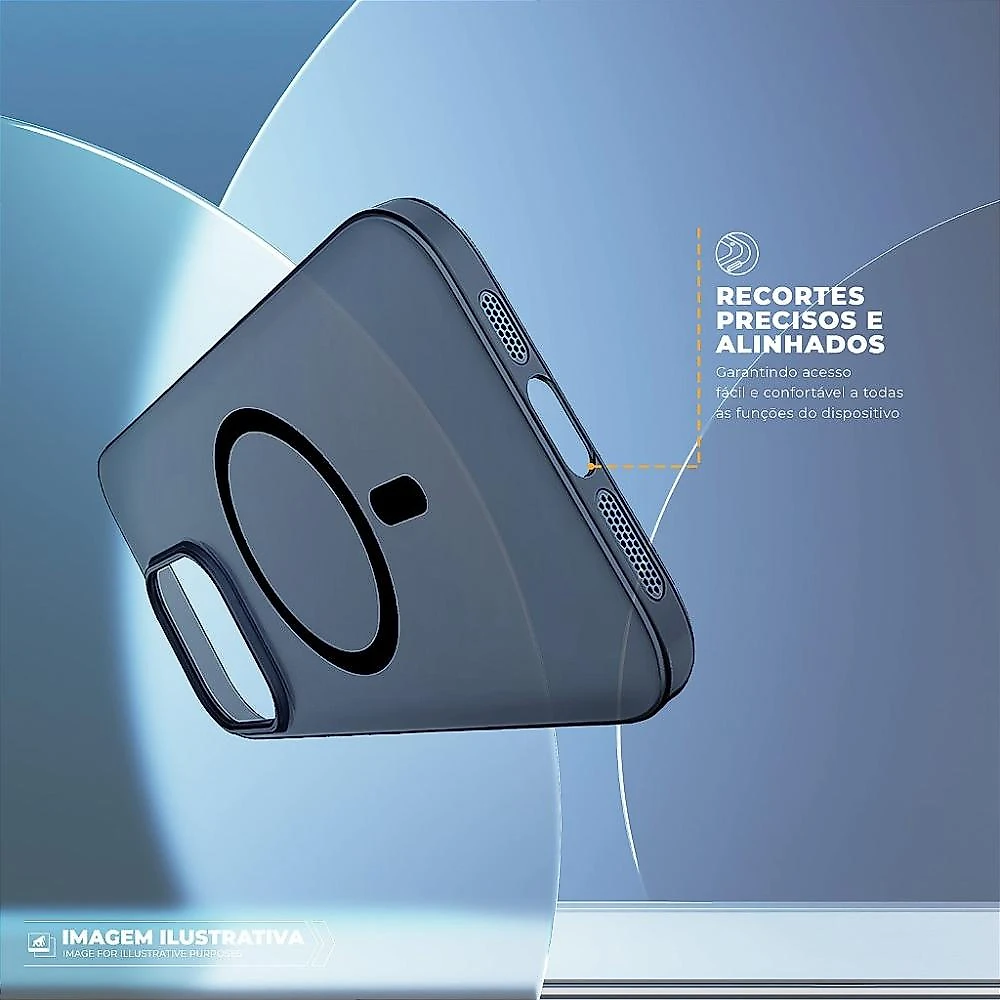 Capa para iPhone 15 - Crystal Slim Magsafe Dark - Gshield