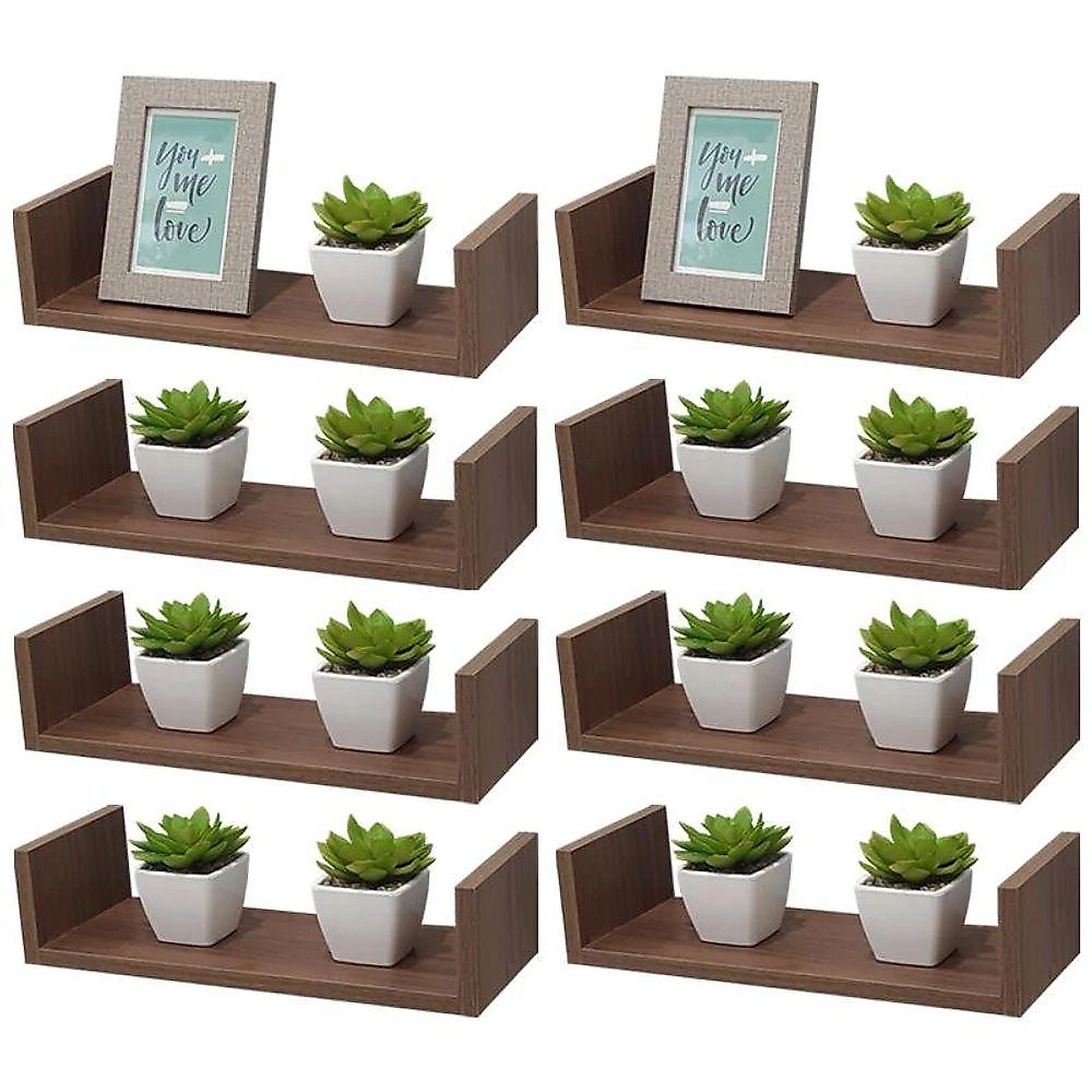 Prateleira Crie Fácil 40X10CM MDP Suporte Invisível Organizador Sala Marrom Mercado das Prateleiras webcontinental-7899983649657