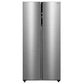 Miniatura Geladeira Midea Side by Side MDR-S598FGA041 Frost Free com Painel Touch, Função Turbo e Conectividade Via App- Cor Inox Claro - 442 litros 110V