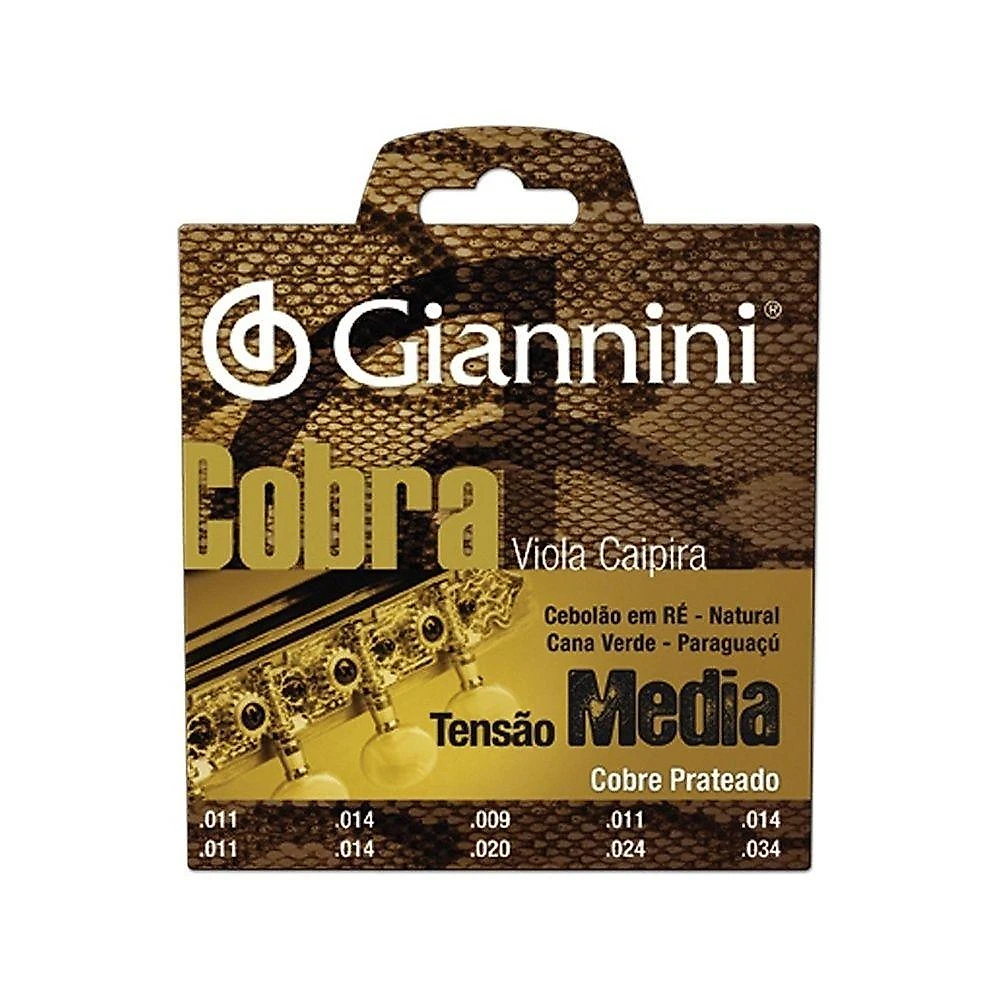 Corda para Viola Caipira GESVM Tensão Média Cobre Prateado Giannini