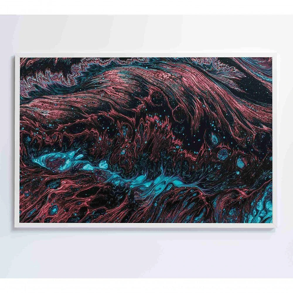 Quadro Abstrato Raízes 60x40 Cm Tecido Canvas