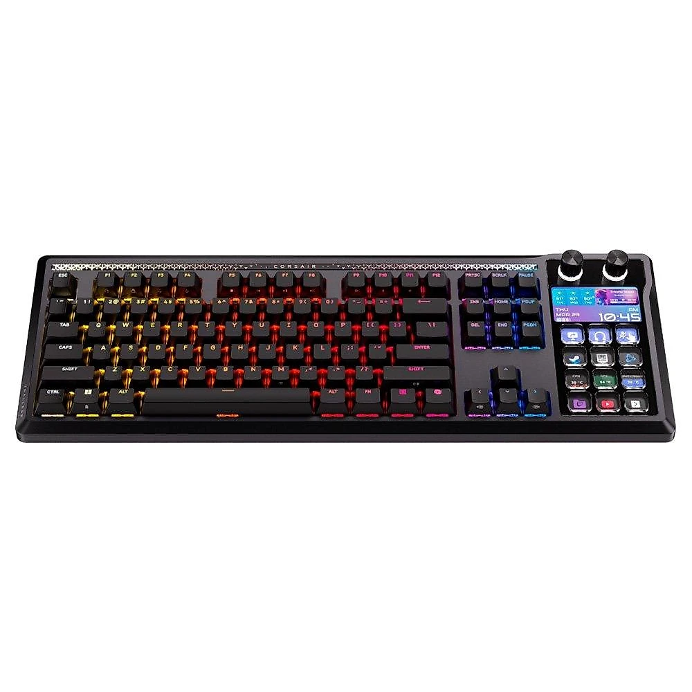 Teclado Mecânico Gamer Corsair Galleon 100 SD, Tela Stream Deck, RGB, Switch Corsair MLX Pulse, Preto - CH-912A31I-NA