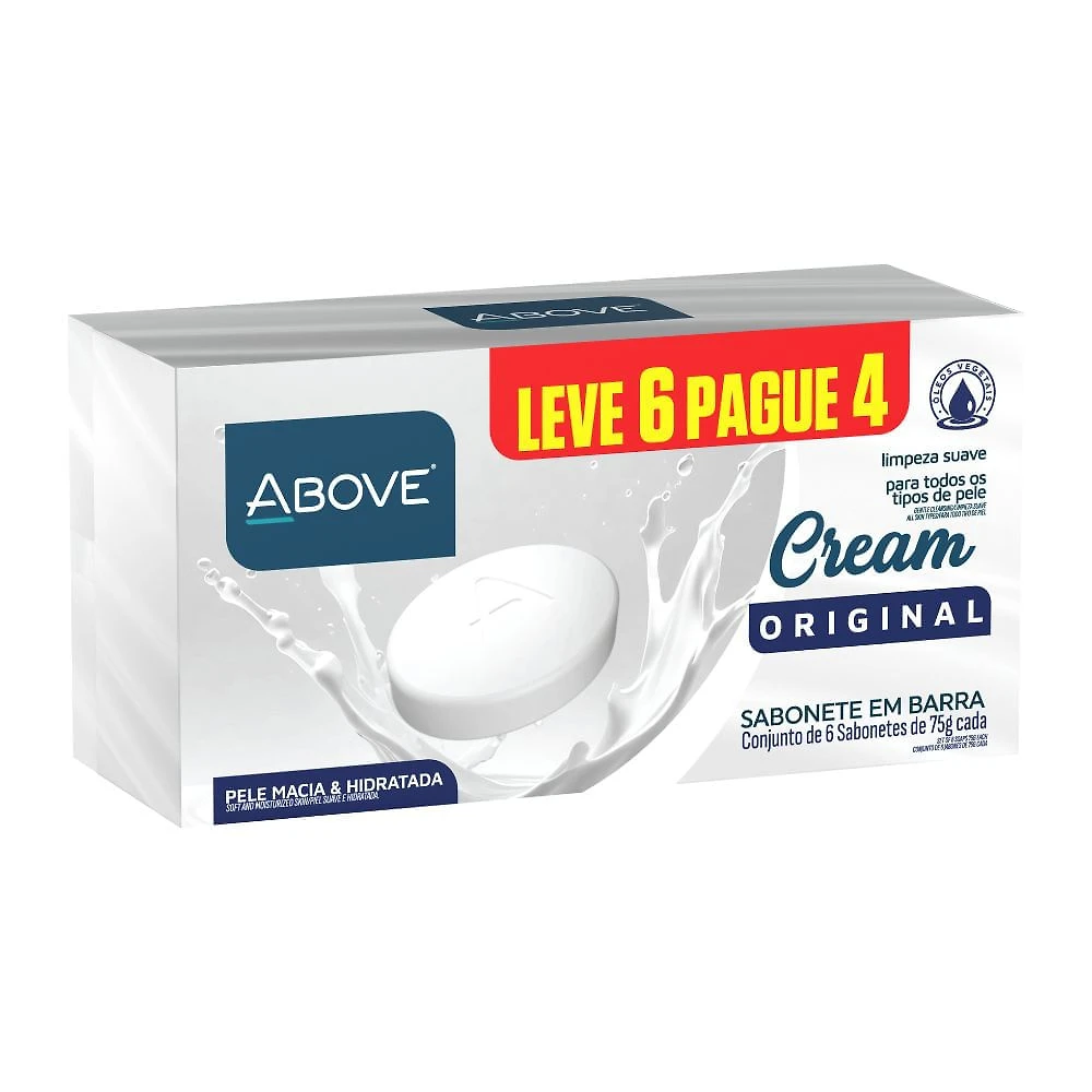 Sabonete em Barra Above Cream Original 6 Unidades