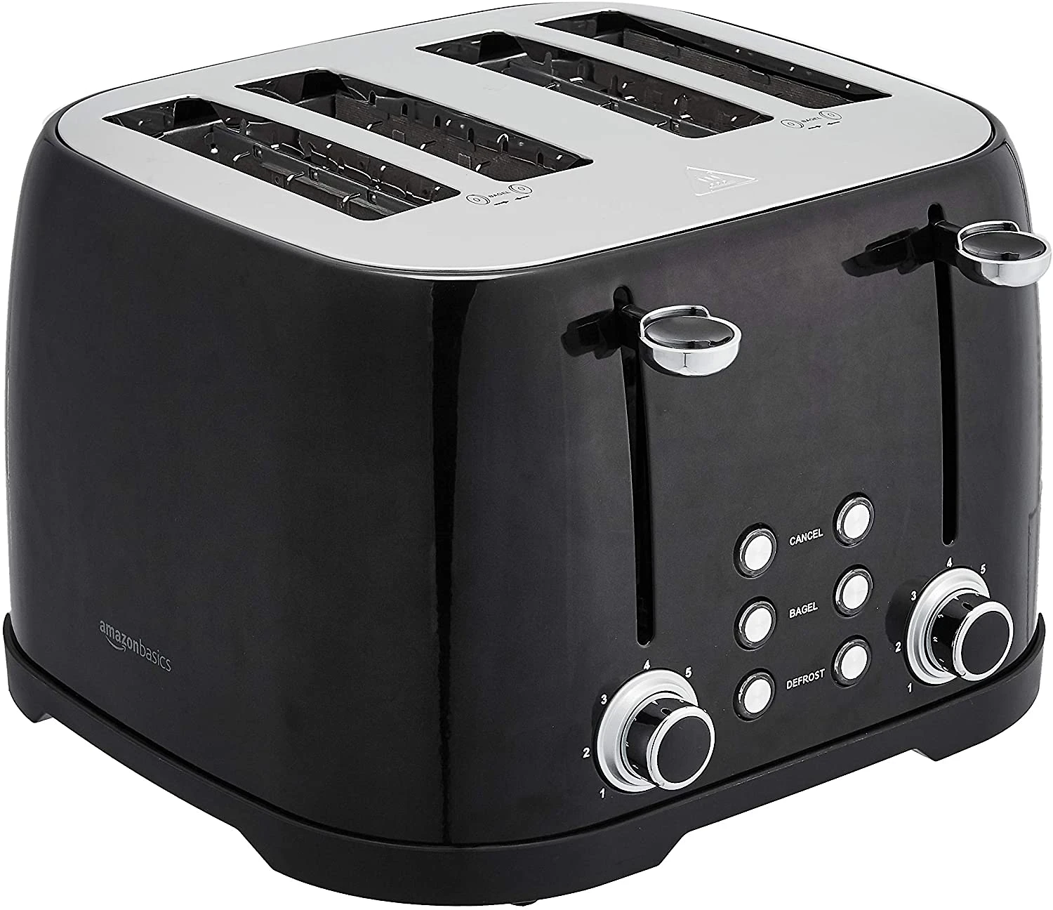 AMZ Torradeira, c/ 4 fatias, 1600 W, 110V, preto.