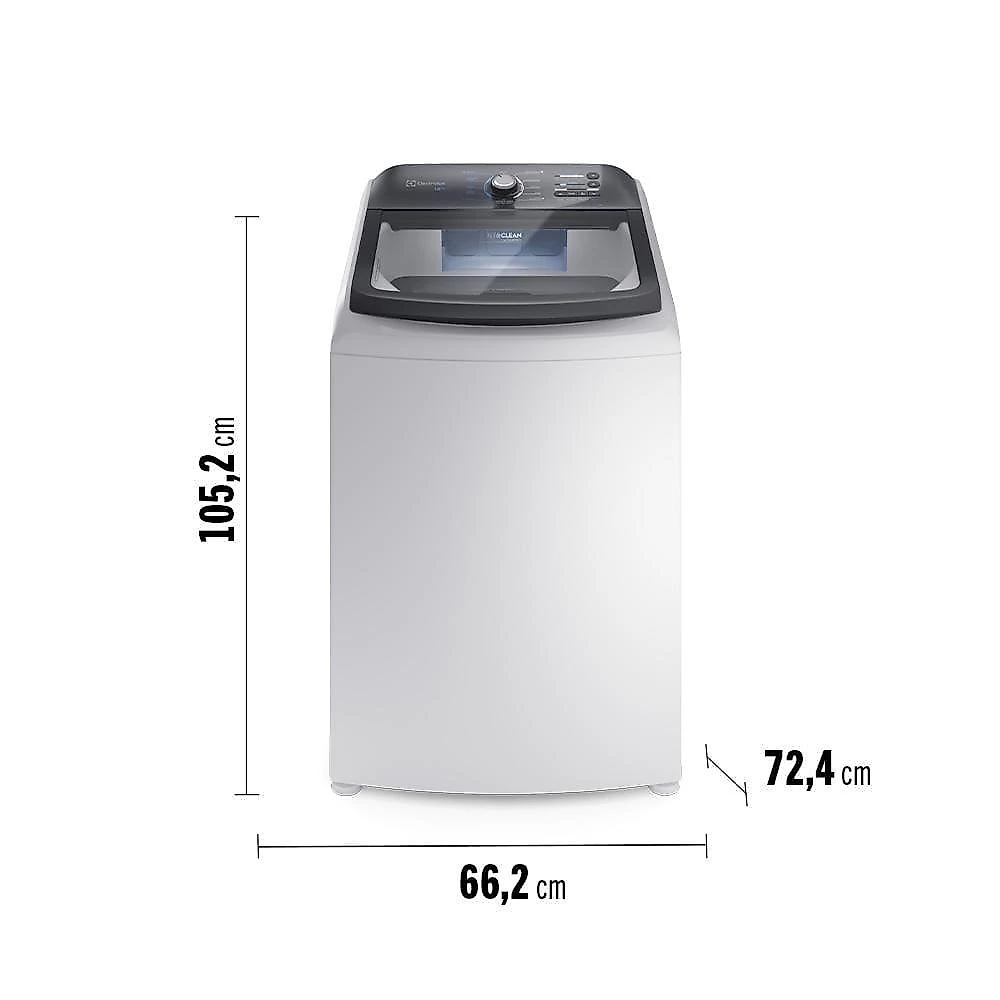 Lavadora de roupas electrolux efficient lee18 18kg cesto inox filtro de fiapos tecnologia jet&clean branca 110